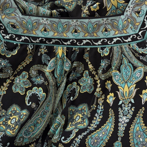 Apt. 9 Women's Paisley Blouse - Black and Green, Sz M - Picture 5 of 8